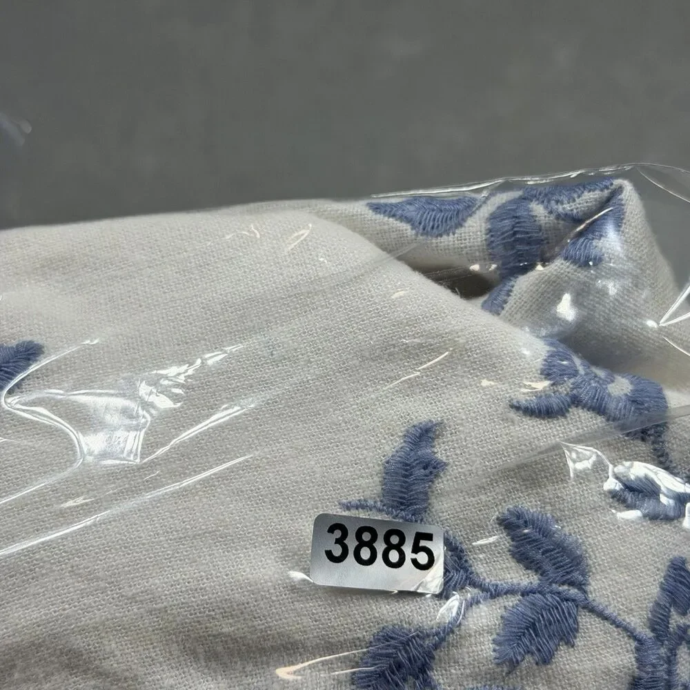 Abercrombie Linen Blend Floral Tiered Maxi Skirt Womens XS Blue White Boho Beach